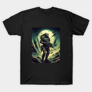 Helldivers style Sci fi soldier T-Shirt